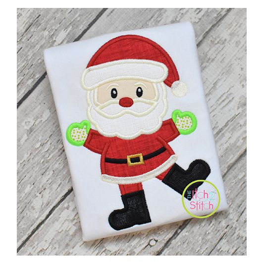 Happy Santa Applique | Machine Embroidery Designs by JuJu