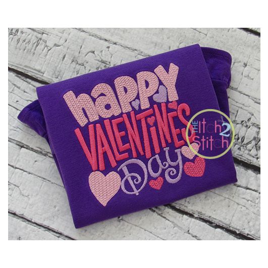 Happy Valentine's Day Embroidery | Machine Embroidery Designs by JuJu