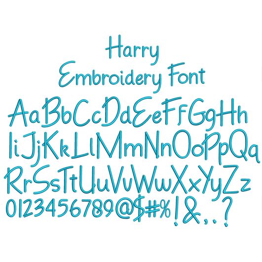Harry Embroidery Font | Machine Embroidery Designs by JuJu