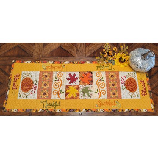 ITH Fall Table Runner 1 | Machine Embroidery Designs by JuJu
