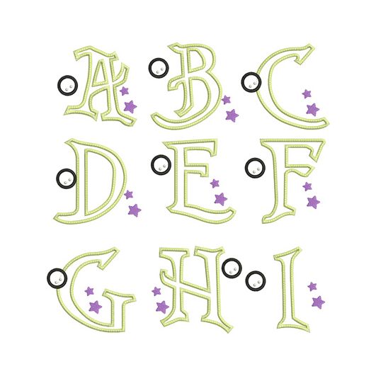 Haunted Bat Applique Font