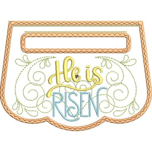 ITH He Is Risen Wrap Around Towel Topper | Machine Embroidery Designs by JuJu