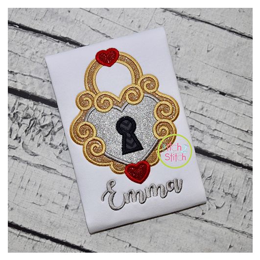 Heart Lock Applique | Machine Embroidery Designs by JuJu