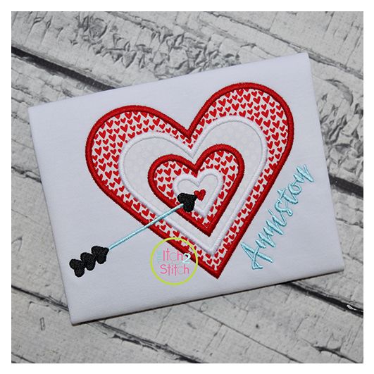 Heart Target Applique | Machine Embroidery Designs by JuJu