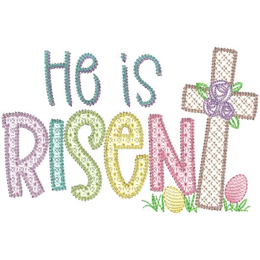 He Is Risen Motif | Machine Embroidery Designs by JuJu