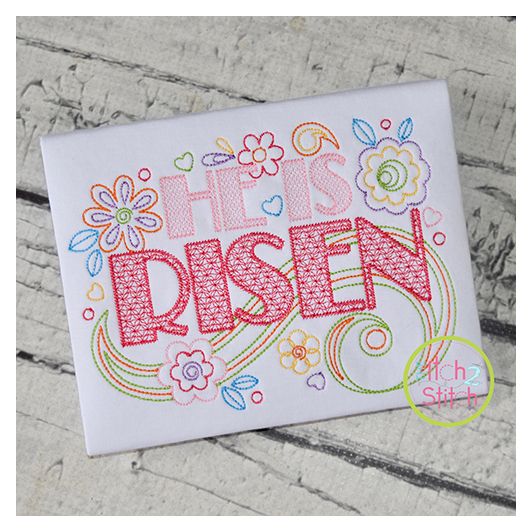 Itch 2 Stitch He Is Risen Digital Embroidery Machine Designs by JuJu