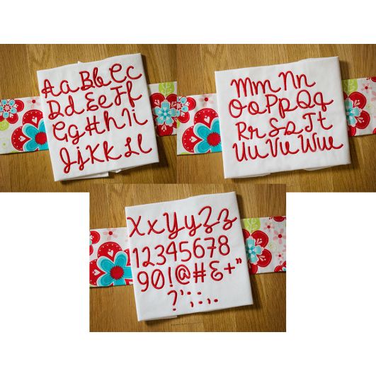 Hello Heartache Font Machine Embroidery Designs by JuJu