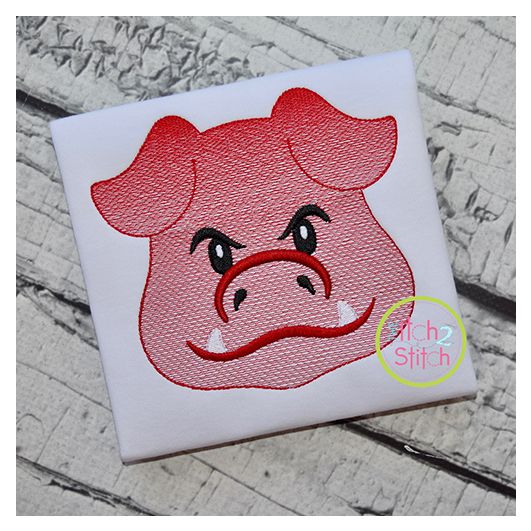 Hog Face Boy Sketch Embroidery | Machine Embroidery Designs by JuJu