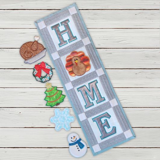  ITH Seasonal HOME Wall Hanging Add-Ons 4 | Machine Embroidery Designs by JuJu