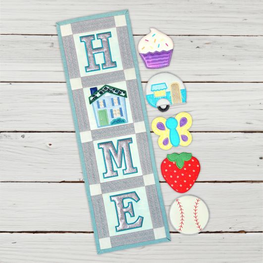 ITH Seasonal HOME Wall Hanging Add-Ons 1 | Machine Embroidery Designs by JuJu