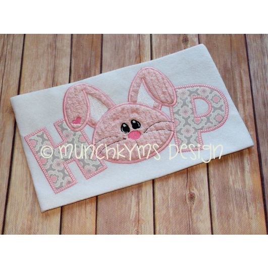 HOP Bunny | Machine Embroidery Designs by JuJu