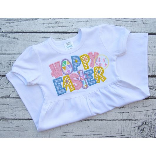 Itch 2 Stitch Hoppy Easter 2 Applique Digital Embroidery Machine Designs by JuJu