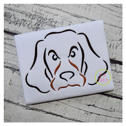 Hound Dog Mascot Embroidery | Machine Embroidery Designs by JuJu