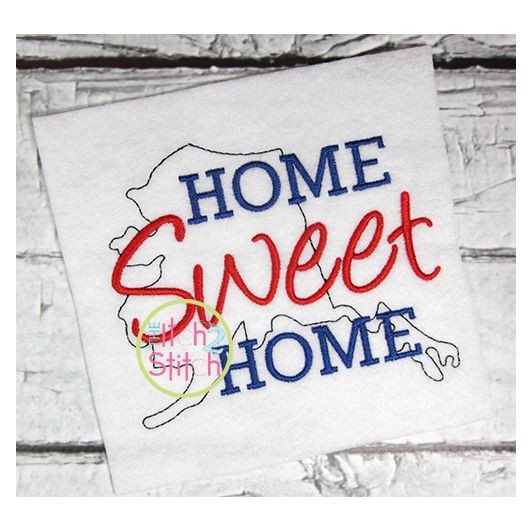 Home Sweet Home Alaska Embroidery | Machine Embroidery Designs by JuJu