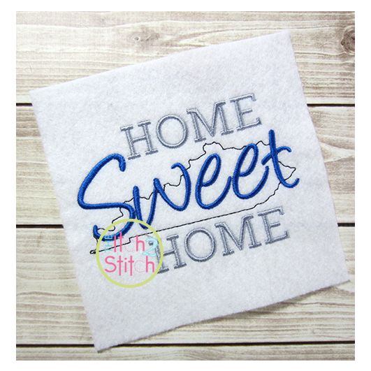 Home Sweet Home Kentucky Embroidery | Machine Embroidery Designs by JuJu