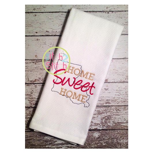 Home Sweet Home Louisiana Embroidery | Machine Embroidery Designs by JuJu