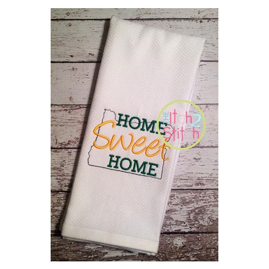 Home Sweet Home Oregon Embroidery | Machine Embroidery Designs by JuJu