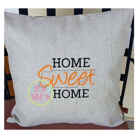 Home Sweet Home Tennessee Embroidery | Machine Embroidery Designs by JuJu