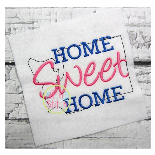 Home Sweet Home Washington Embroidery | Machine Embroidery Designs by JuJu