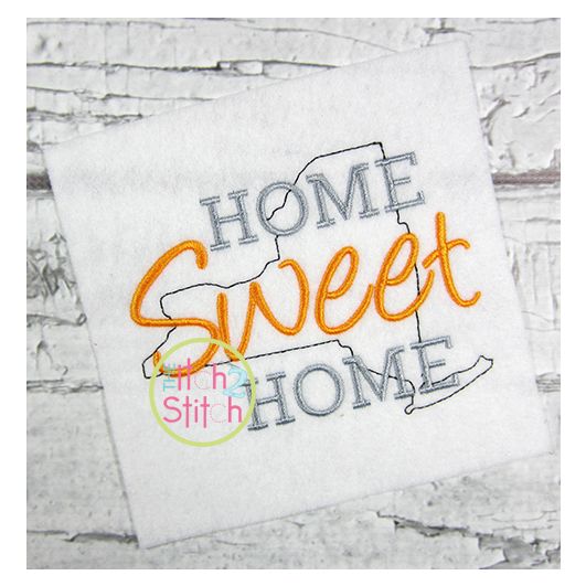 Home Sweet Home New York Embroidery | Machine Embroidery Designs by JuJu