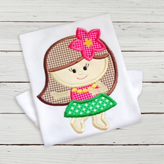 Hula Girl | Machine Embroidery Designs by JuJu