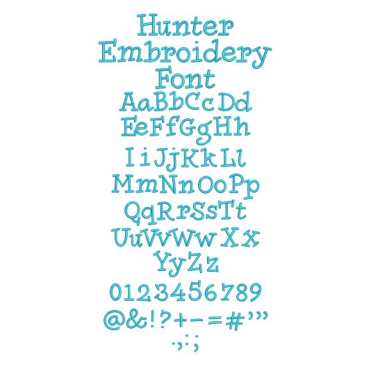 Hunter Embroidery Font | Machine Embroidery Designs by JuJu