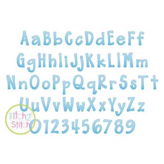 Barnyard Sketch Embroidery Font | Machine Embroidery Designs by JuJu