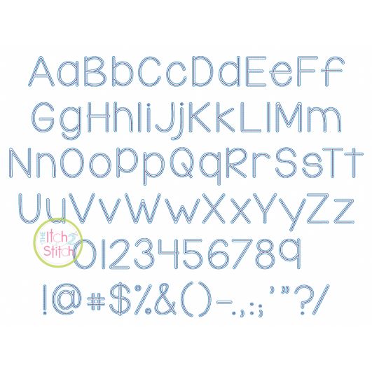 Brick House Two Color Bean Stitch Embroidery Font | Machine Embroidery Designs by JuJu