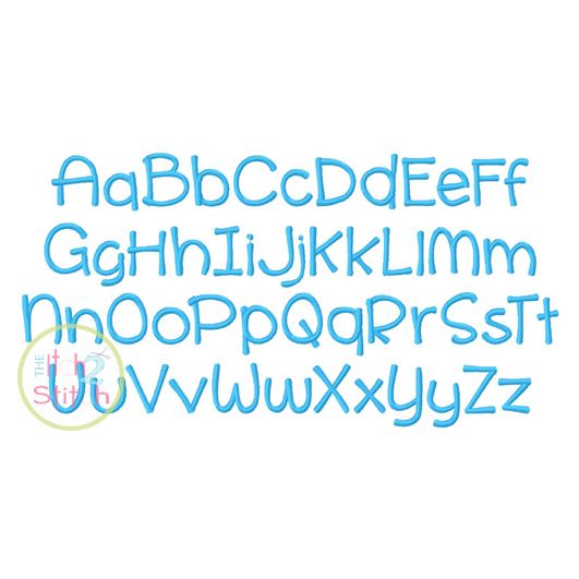 Itch 2 Stitch Cinnamon Cake Font Digital Embroidery Machine Designs by JuJu