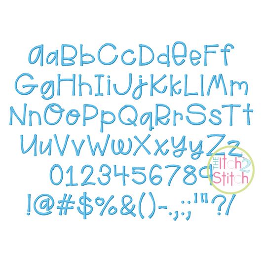 Coconut Crush Embroidery Font