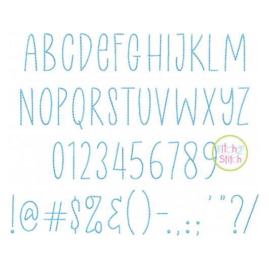 Courtside Bean Stitch Embroidery Font | Machine Embroidery Designs by JuJu