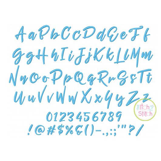 Cristy Ann Script Embroidery Font | Machine Embroidery Designs by JuJu
