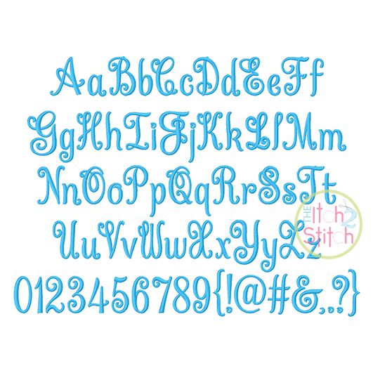 Curtsy Alphabet Embroidery Font | Machine Embroidery Designs by JuJu