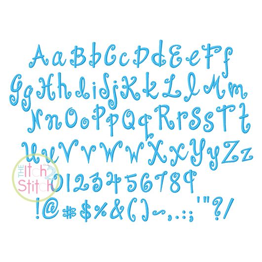 Dollhouse Embroidery Font | Machine Embroidery Designs by JuJu