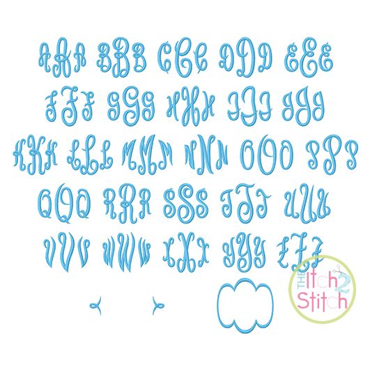 Empress Monogram Embroidery Font | Machine Embroidery Designs by JuJu