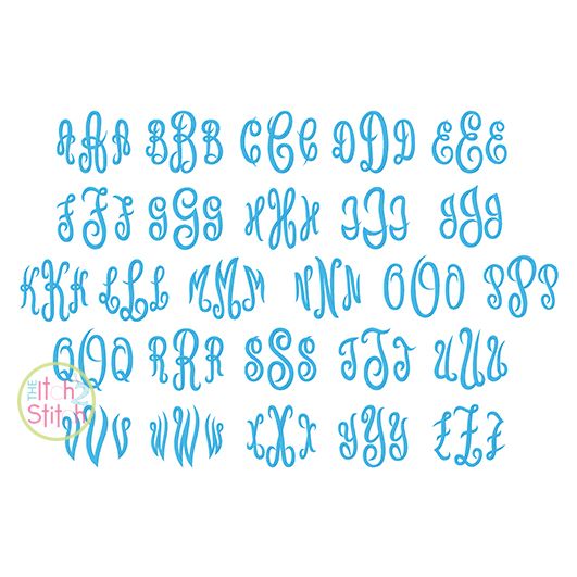 Empress Large Monogram Embroidery Font | Machine Embroidery Designs by JuJu