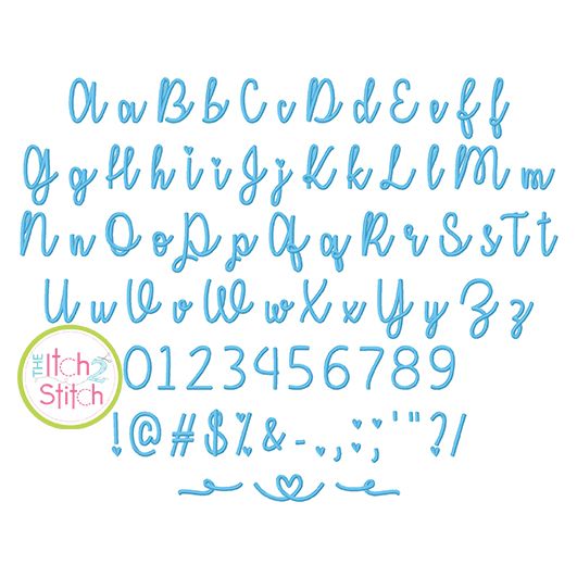 I Miss Your Kiss Embroidery Font | Machine Embroidery Designs by JuJu