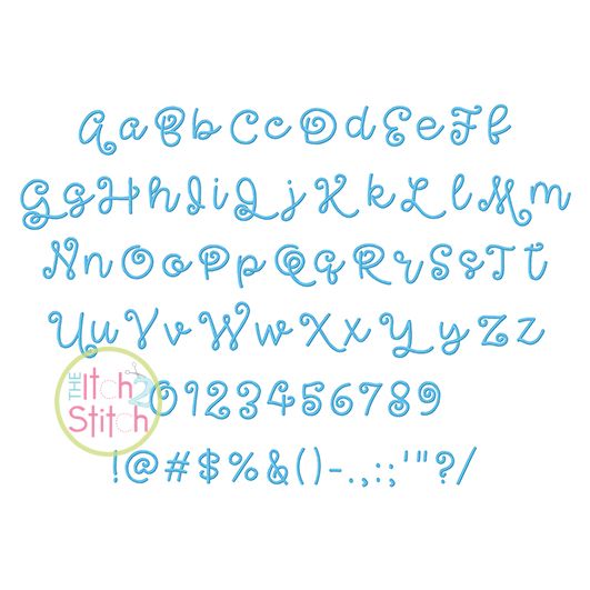 Lemon Meringue Embroidery Font | Machine Embroidery Designs by JuJu