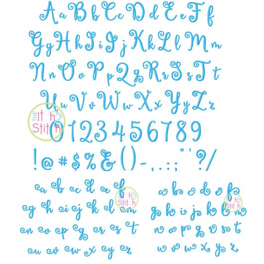 Lettres Douces Embroidery Font | Machine Embroidery Designs by JuJu