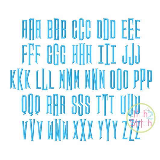 Mansion Monogram Embroidery Font | Machine Embroidery Designs by JuJu