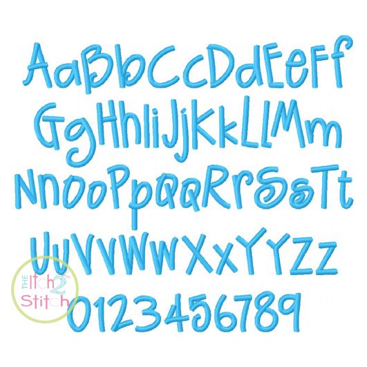 Monkey Tails Embroidery Font | Machine Embroidery Designs by JuJu