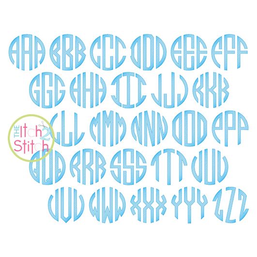 Natural Circle Sketch Embroidery Font | Machine Embroidery Designs by JuJu