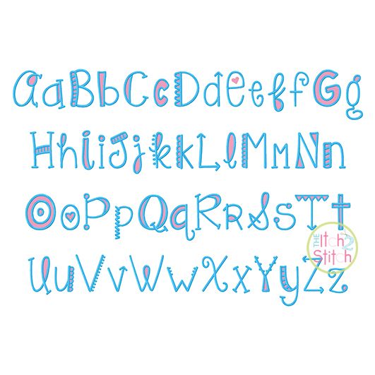 Only Hope Filled Embroidery Font