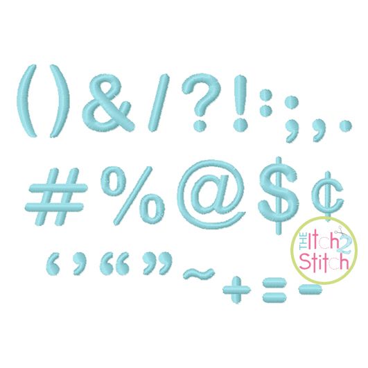 Punctuation Set | Machine Embroidery Designs by JuJu