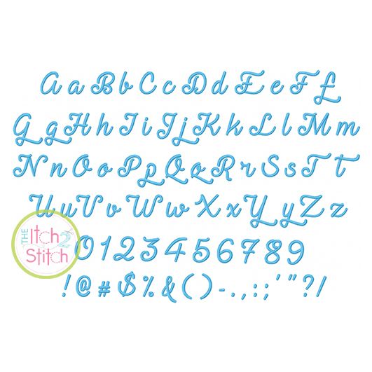 Requited Script Embroidery Font | Machine Embroidery Designs by JuJu