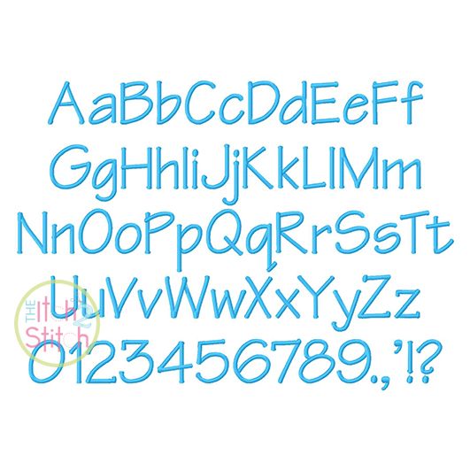 Sticks Embroidery Font