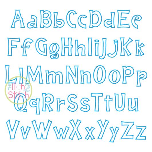 Teen Girlz Applique Font | Machine Embroidery Designs by JuJu