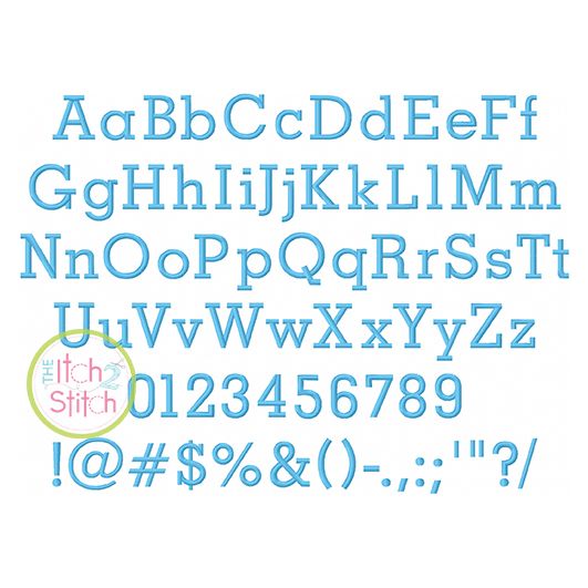 I2S Typewriter Embroidery Font | Machine Embroidery Designs by JuJu