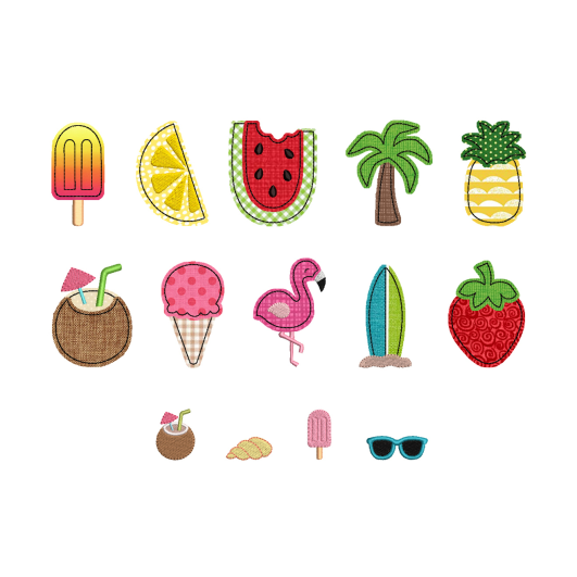 Tropical Alphabet Embellishment Kit | Machine Embroidery Designs by JuJu