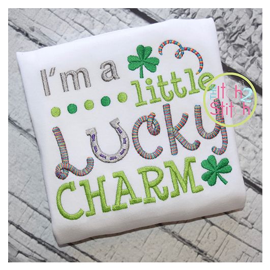 I'm a Little Lucky Charm Embroidery | Machine Embroidery Designs by JuJu